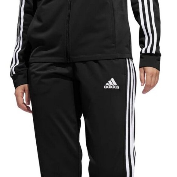adidas Women's 3-Stripes 2pc Set Tracksuit Black Activewear Size S New - Picture 8 of 8